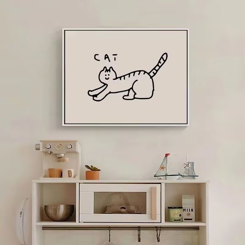 Minimalist Cat Wall Art Print Collection