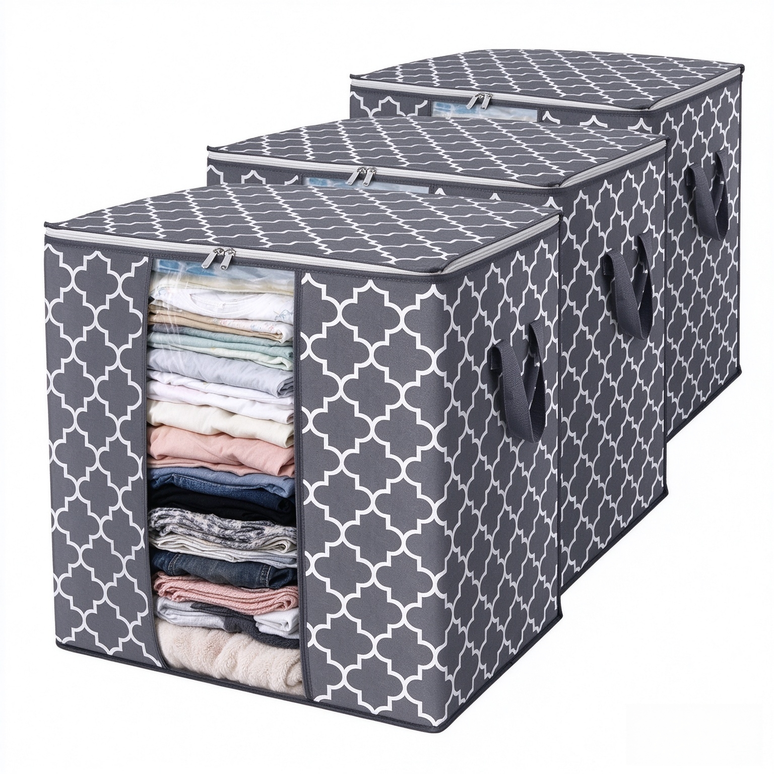 Storage Bags 3 Pack 100L Clothes Organization and Storage Containers