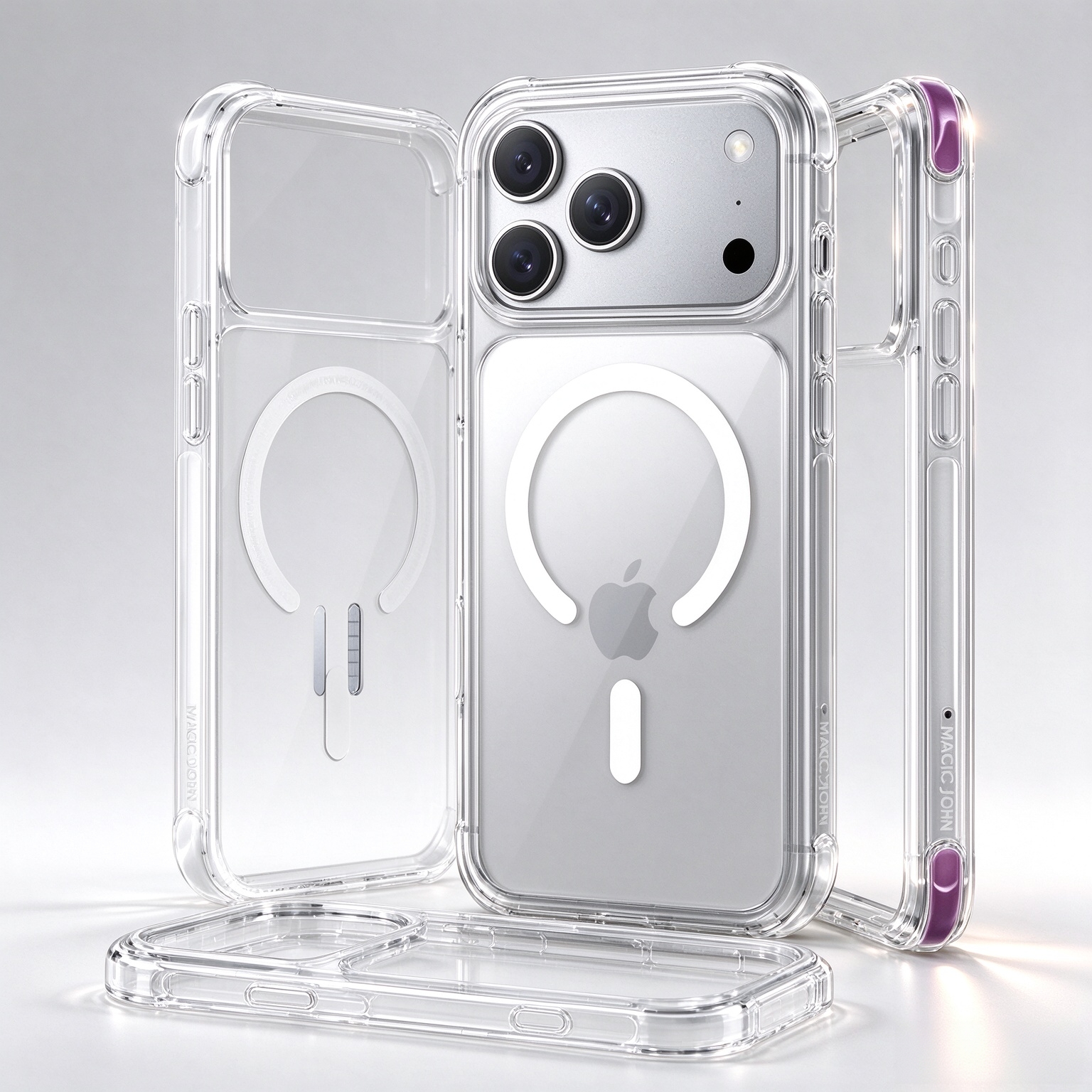 MAGIC JOHN for iPhone 18 Pro Max / 17 Pro Max Case Clear, Fit for MagSafe