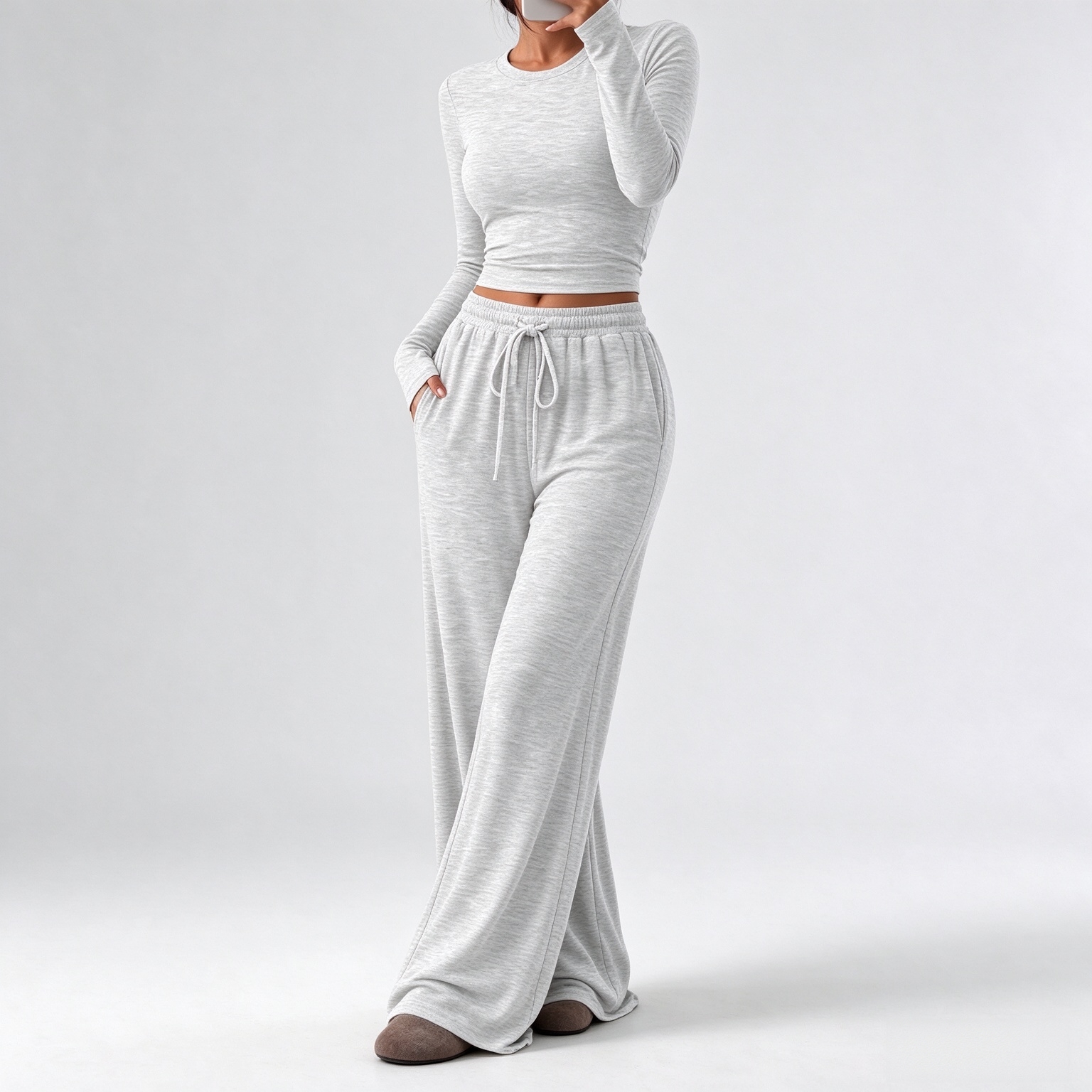 Trendy Queen Women's 2 Piece 2026 Fall Fashion Lounge Set with Pockets
