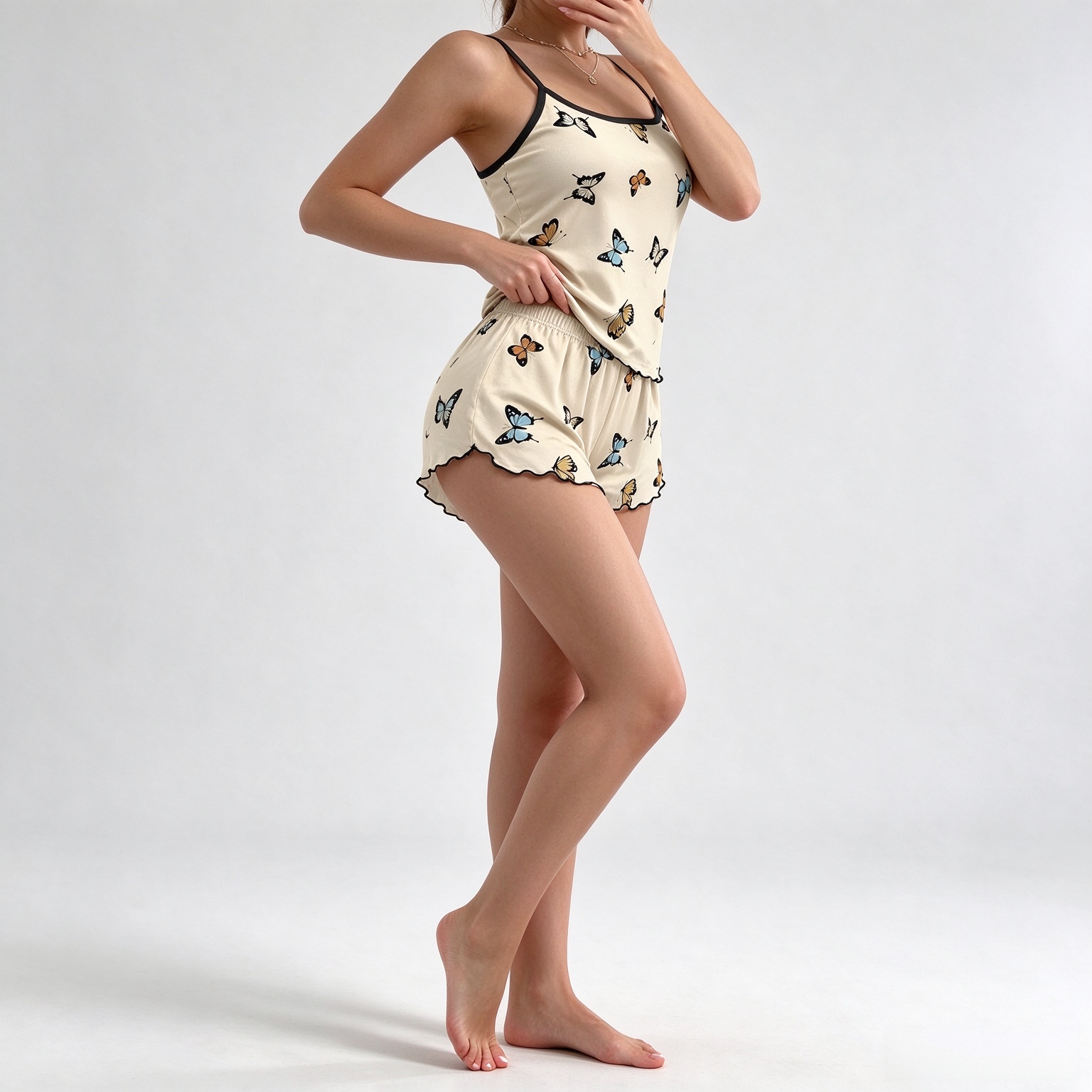 Ekouaer Womens Cami Pajama Set Cute Printed Camisole Shorts Sleepwear