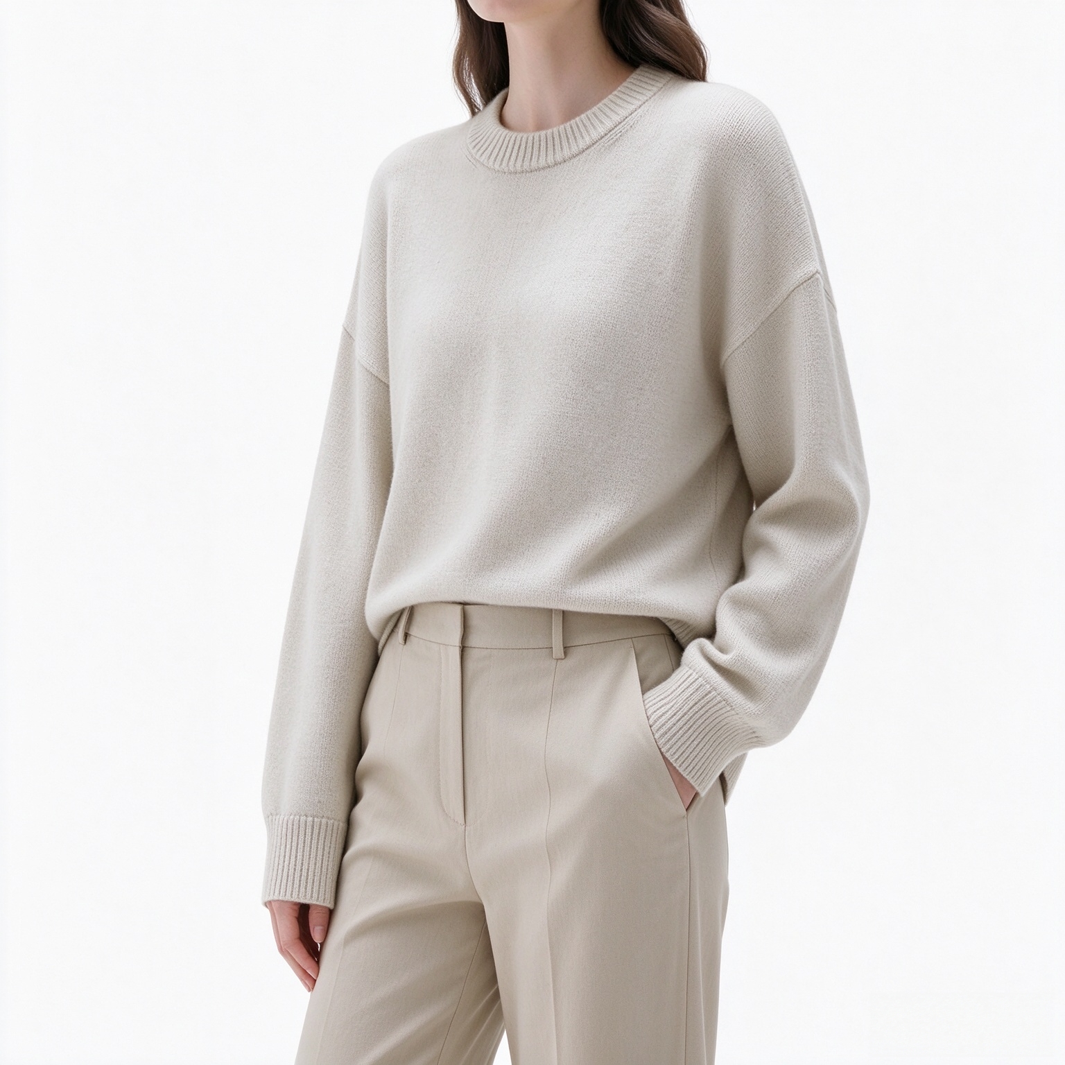 SUUKSESS Women Cashmere Blend Oversized Sweaters Long Sleeve Pullover Tops