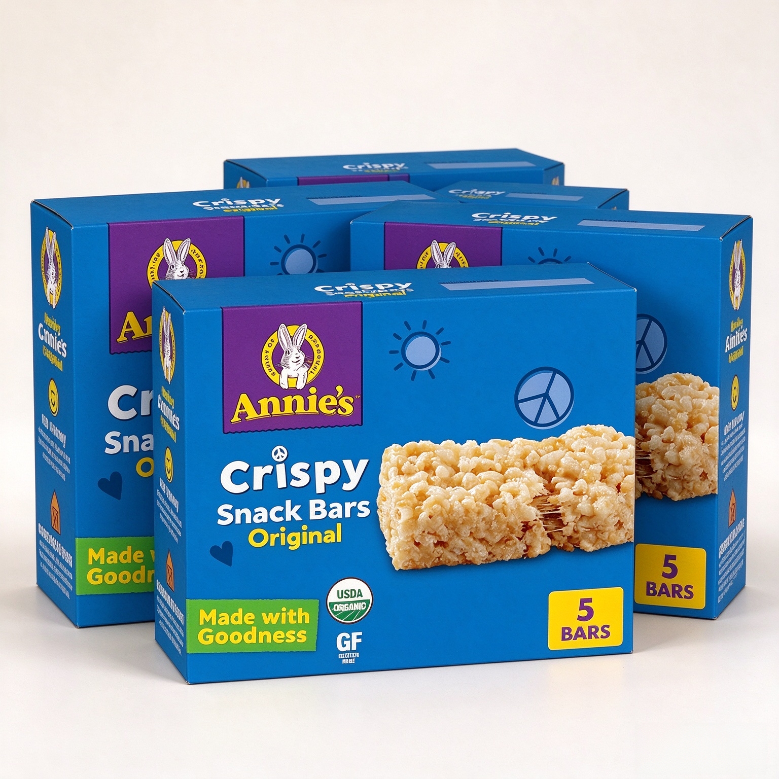 Annie's Organic Original Crispy Snack Bars, Gluten-Free, 3.9 oz, 5 ct