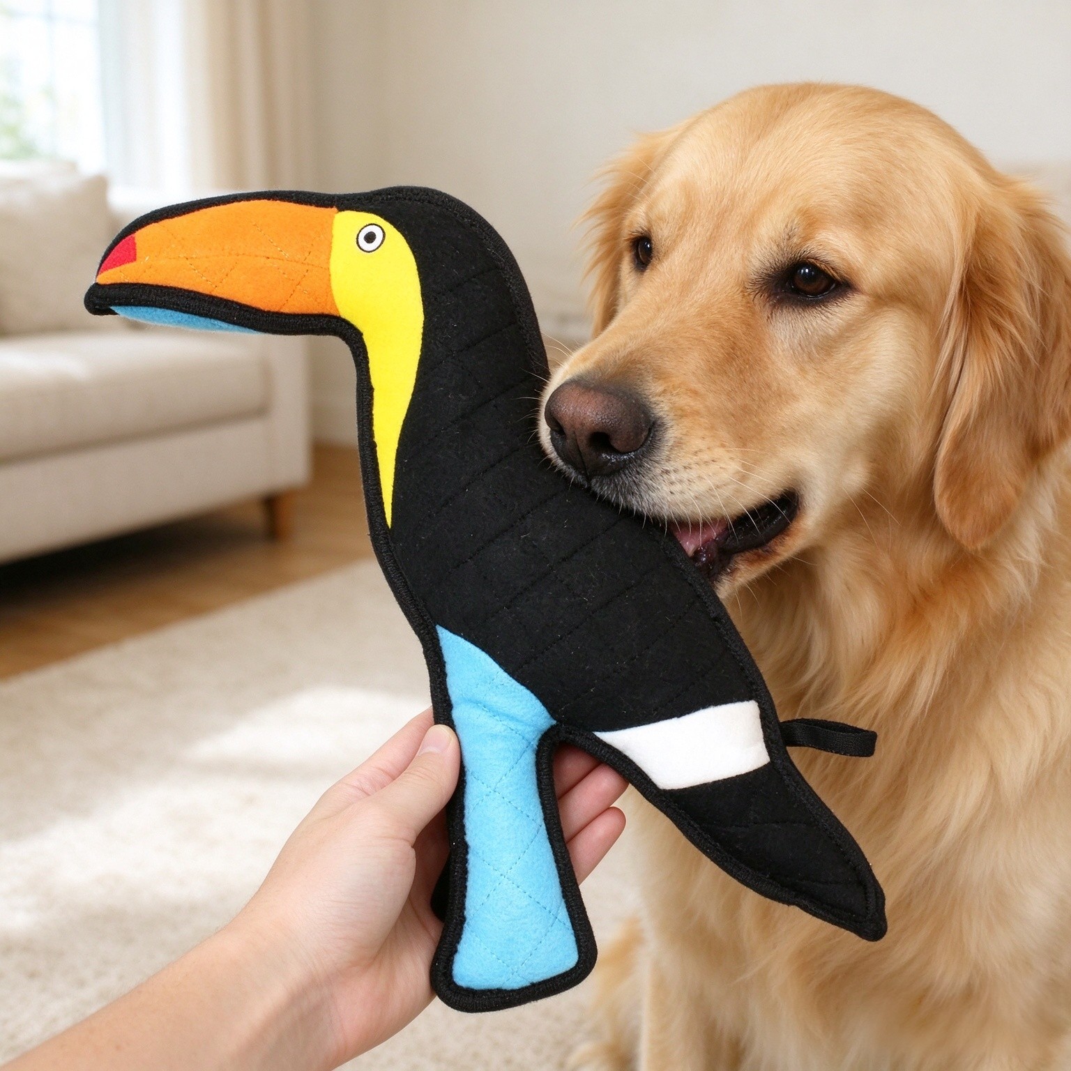 TUFFY® Toucan Ultra Durable Plush Dog Toy