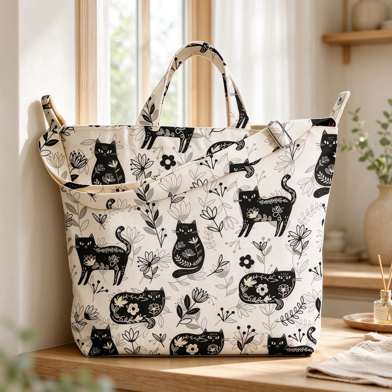 Crossbody Tote Bag for Women with Zipper Buckle