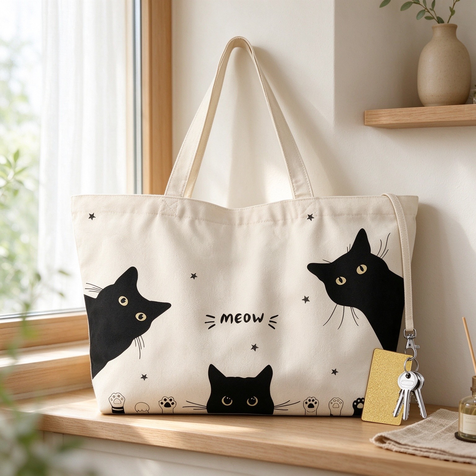 Miss Adola Large Tote Bag for Women Aesthetic Canvas Shoulder Bags with Zipper