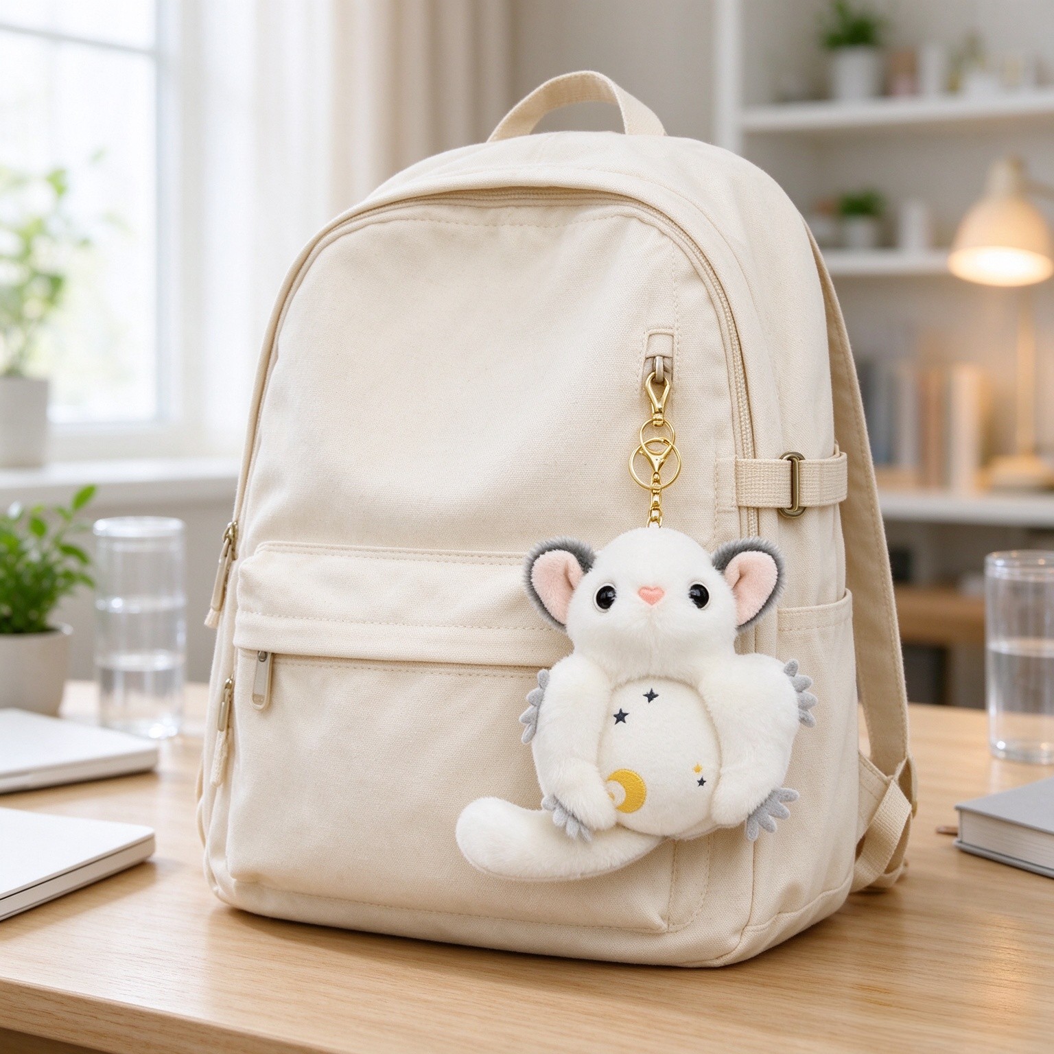 4pcs Cute Plush Keychain,plush backpack accessories bag pendant cute keychain gift for Gift, Handbag Pendant 5.5 inch