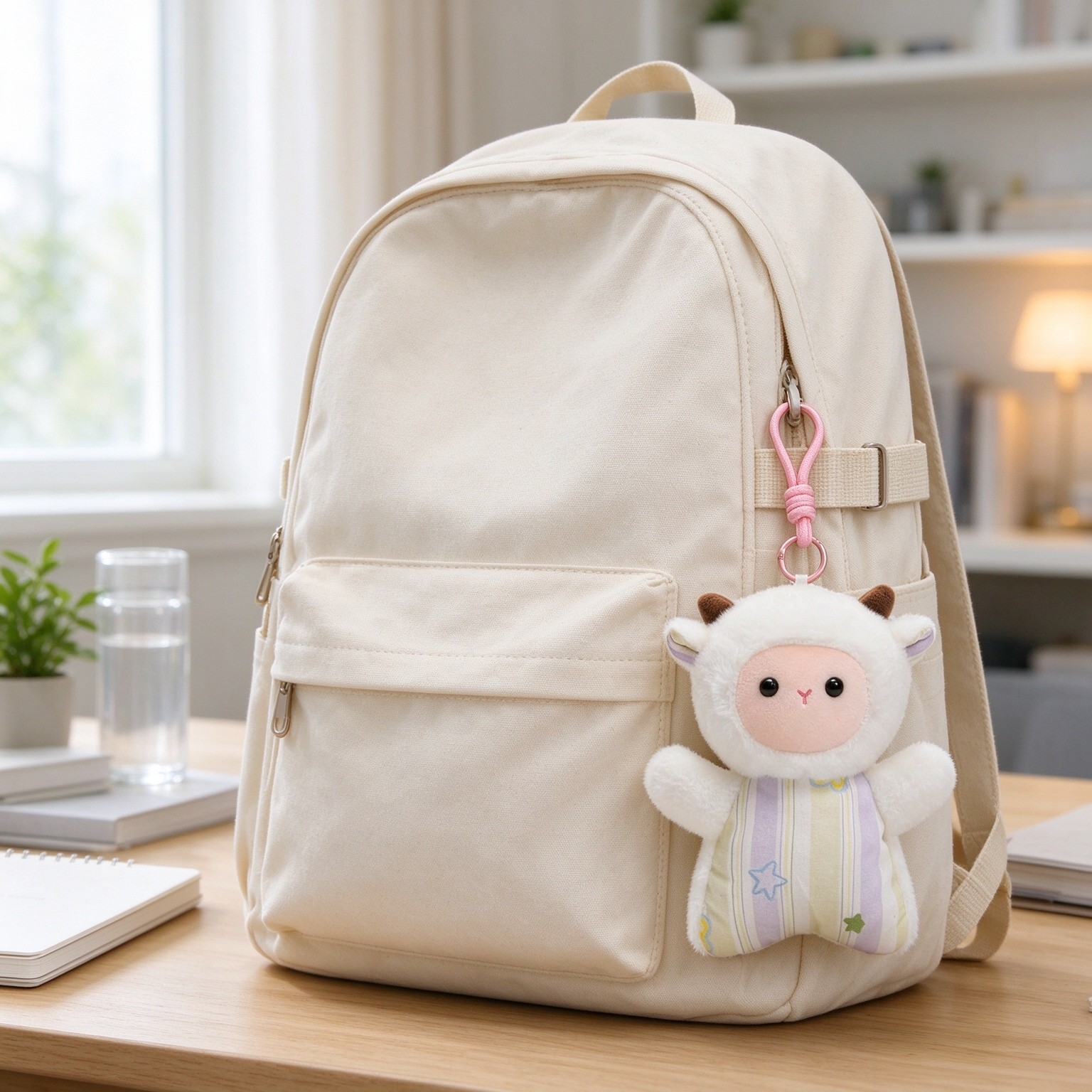 Plush Keychain Doll, Soft Hanging Pendant for Bag and Backpack Decoration, Charming Accessory (1 PC)