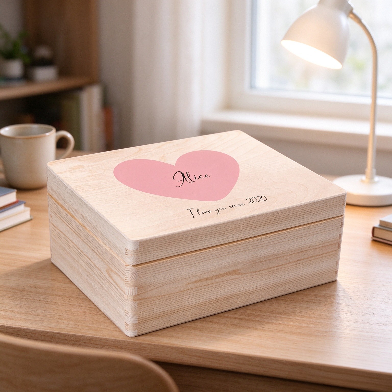 Creative Deco Personalized Wooden Storage Wish Text Box