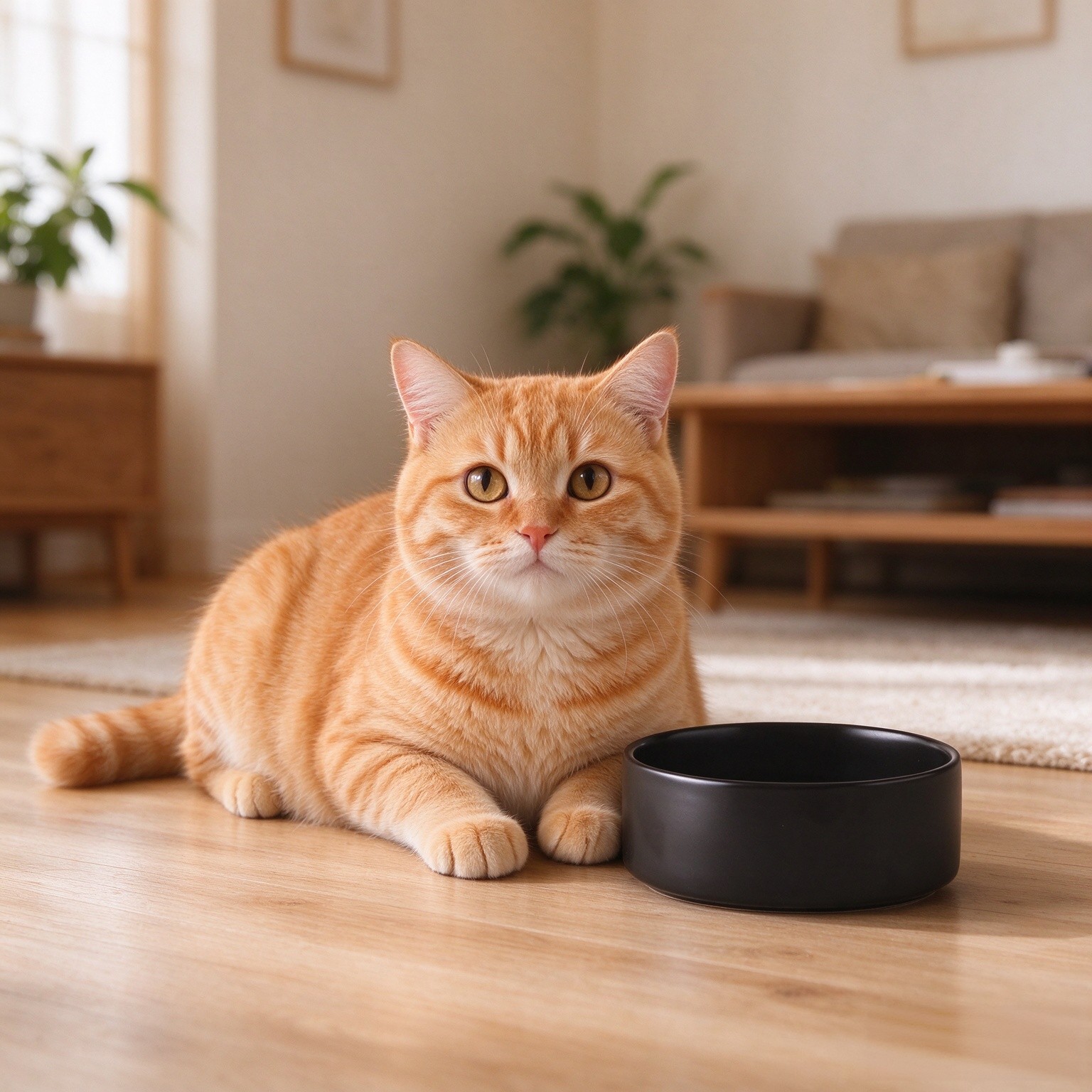 Ceramic Set of 2 Dog and Cat Bowls - Classic Food & Water Bowl for Kitty, Cats and Toy Breed Dogs, Weighted Dog Dishes, Food Grade Pet Bowl, Dishwasher & Microwave Safe (5.1'', 2*16OZ, Black)