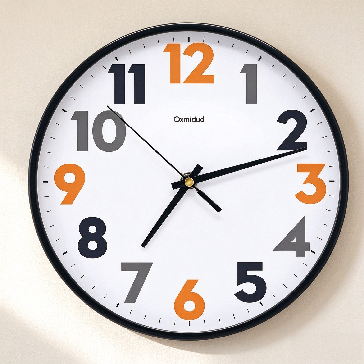 Modern Wall Clock, 10 Inch Silent Non-Ticking Battery Operated – Easy to Read Minimalist Design Quartz Analog Clock – Stylish Home Decor for Living Room, Bedroom, Kitchen, Office (Black, 10 Inch)