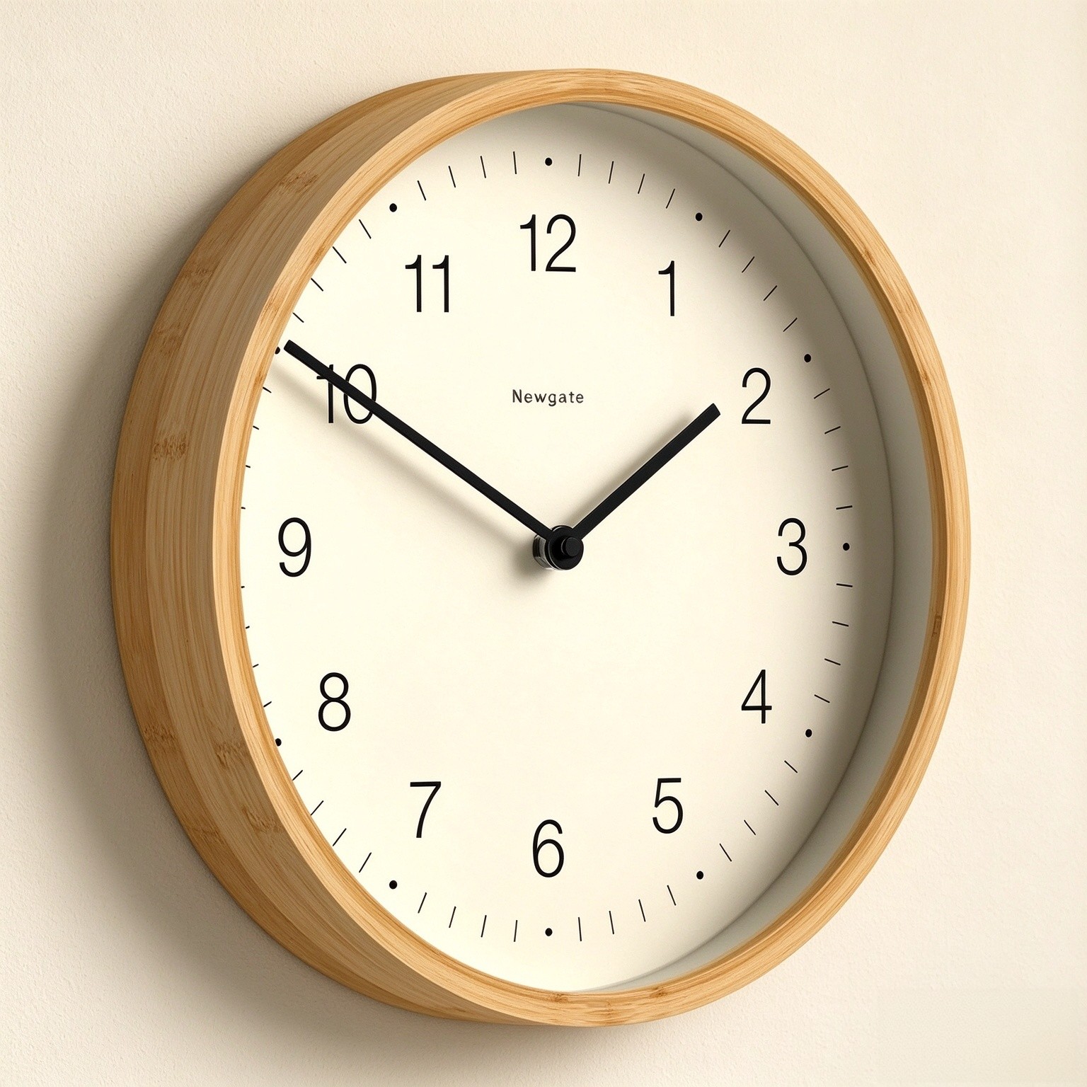 NEWGATE® Bali wall Clock | Scandi Inspired Bamboo Clock | 12"