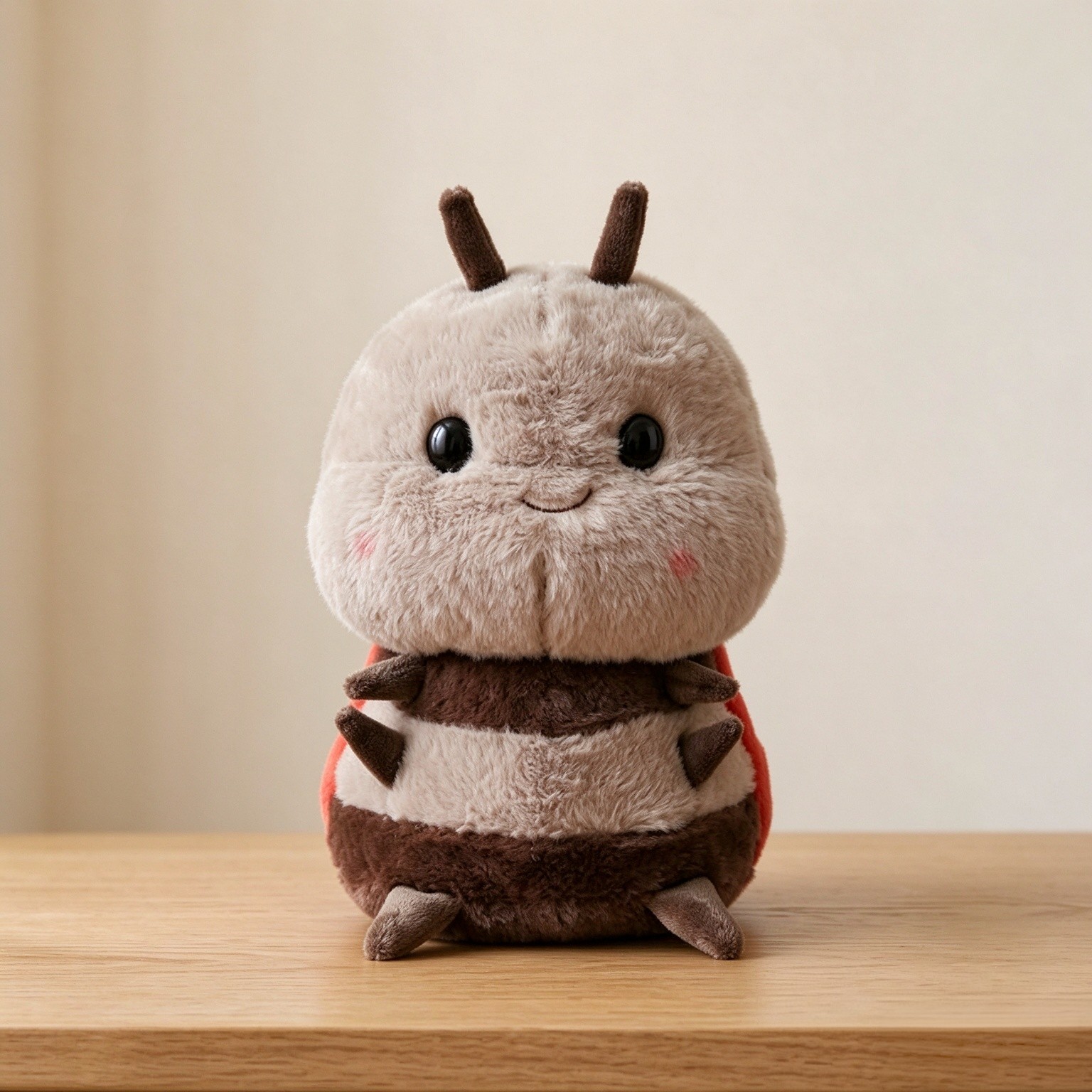 Smiling Seven Star Ladybug Plush Toy - Soft Plush Animals, Optimistic Insect Plush Toys, Unique Gifts for Children and Nature Loving Collectors, Cute Ladybug Dolls for Bedtime and Decoration