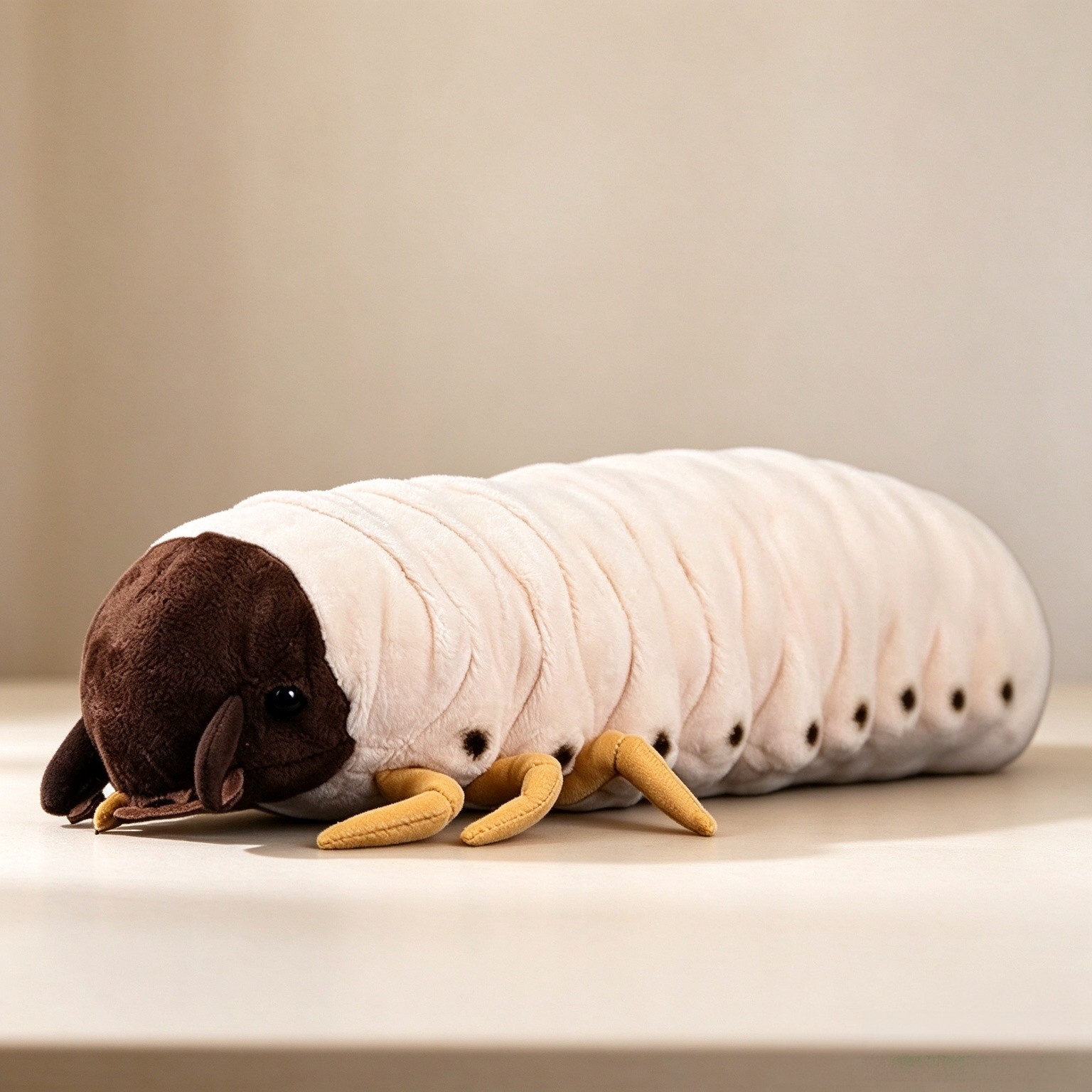 13.7'' Lifelike Grub Worm Plush Stuffed Animal Insects Animal Pillow Decor