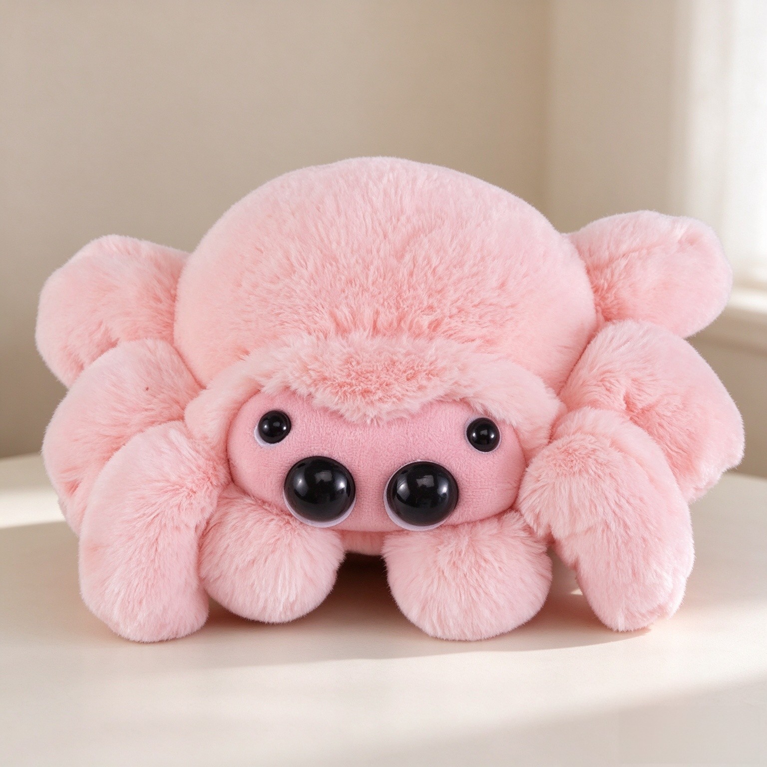 Pink Spider Plush Toy - Cute Soft Halloween Stuffed Animal