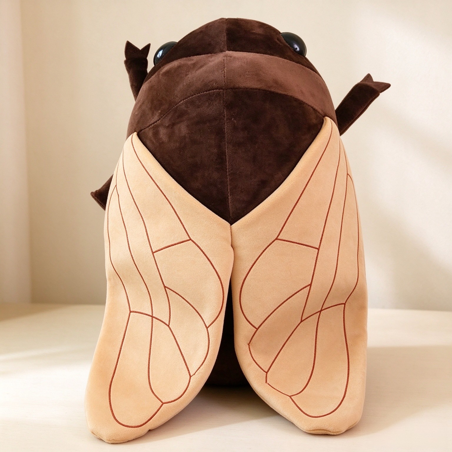 New Likelike Insect Plush Toys Cicada Stuffed Soft Animals Pillow Back Cushion Insect Doll Kids Toys Girls Boys Easter, Thanksgiving, Christmas, New Year's Gifts(Brown,48cm/18.9 inch)