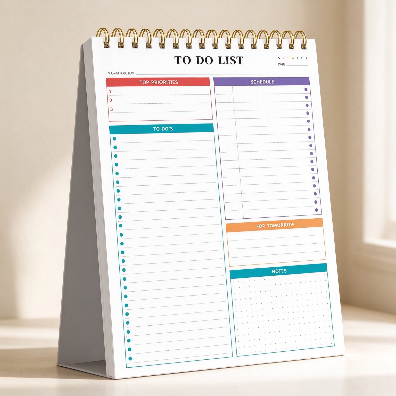 To Do List Notepad Notebook for Work 8.5"x11"Undated Daily Planner