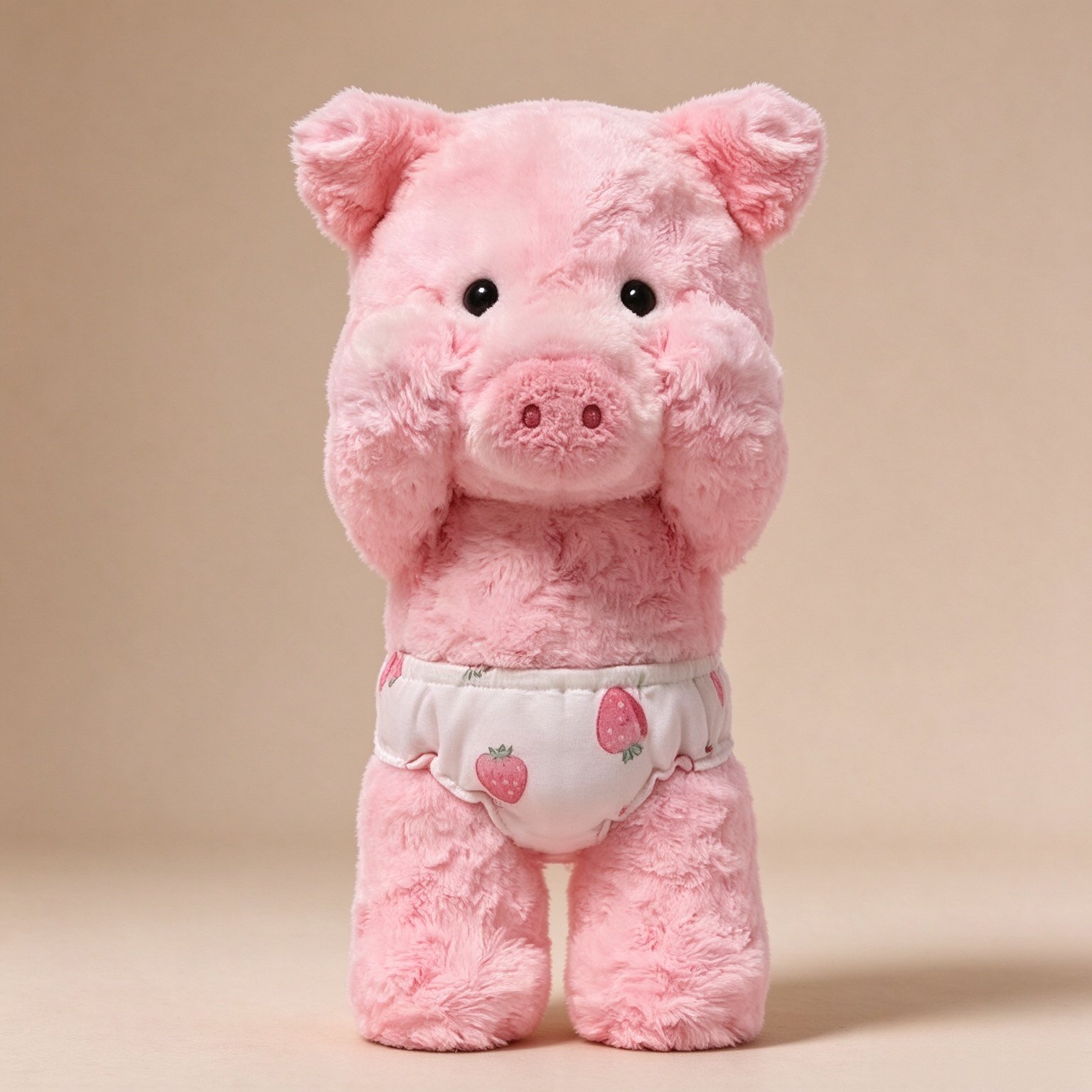 Plush Animal Toy with Diaper, Soft Stuffed Dog Pig Fox Set, Baby Pretend Play Gift (Pig, 14.6)