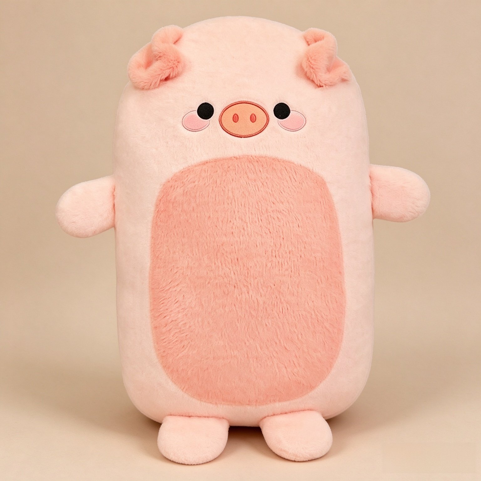 16" Pink Pig Plush Body Pillow, Soft Stuffed Animal Toy for Kids