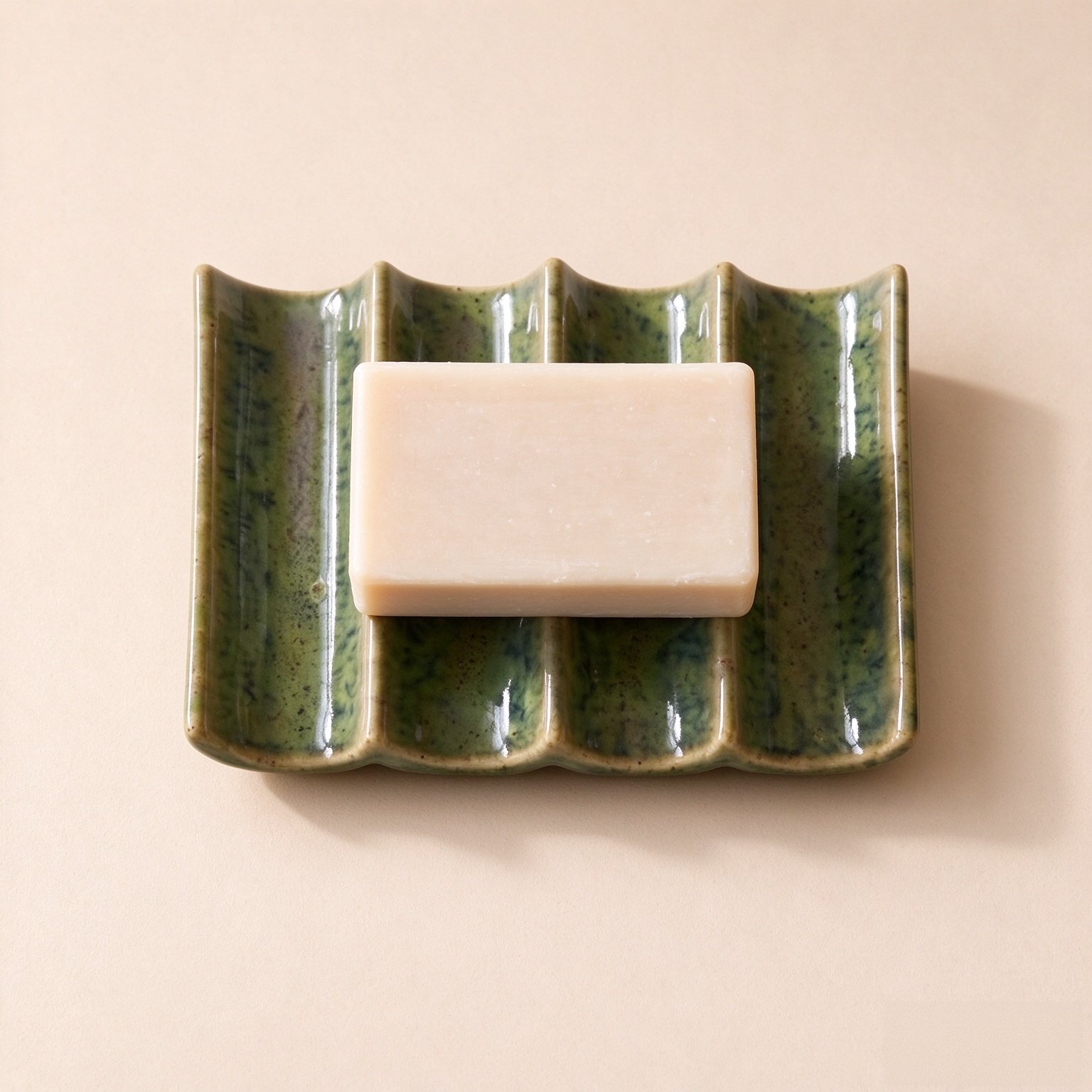 Ceramic Soap Dish, Draining Bar Soap Holder for Shower & Bathroom