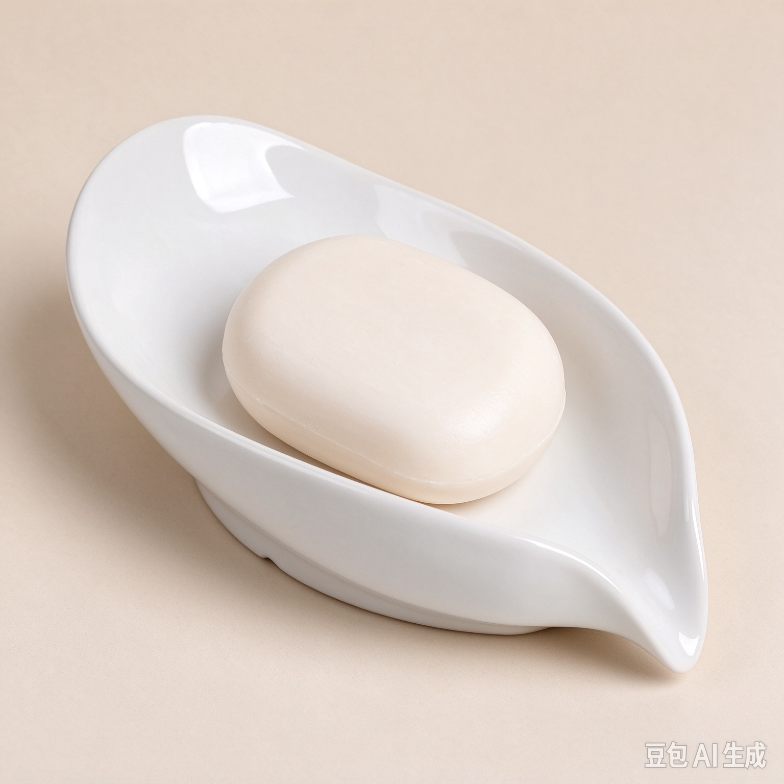 Soap Holder, Self-Draining Soap Dish, White Leaf Shape Ceramic Bar Soap Holder Drain Soap Dishes for Bathroom Sink Kitchen, Easy to Clean Keeps Soap Dry, ANTIS'S HOME