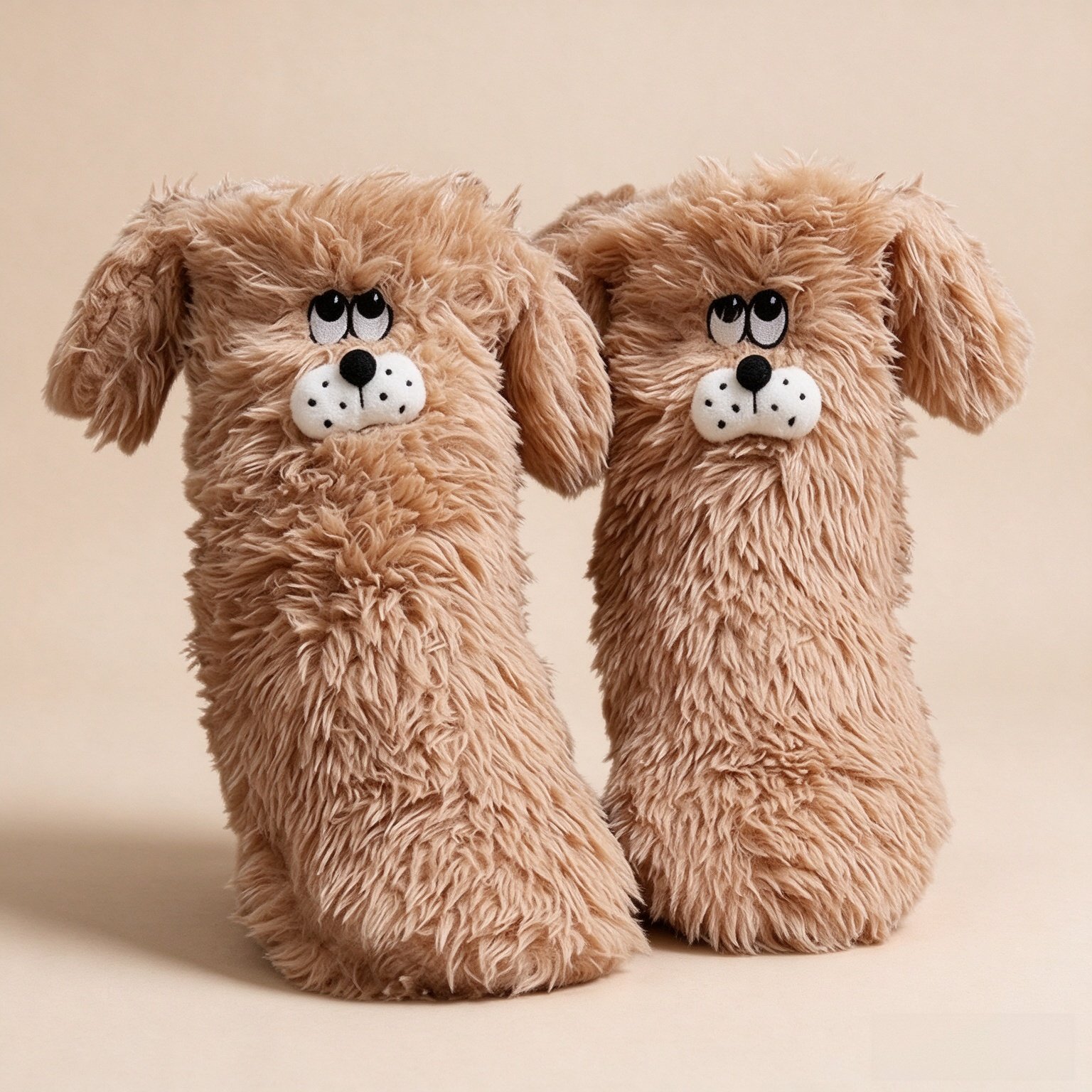 Fluffy Monster Slipper Socks for Women Big Eyes Socks Fleece Lined for Home