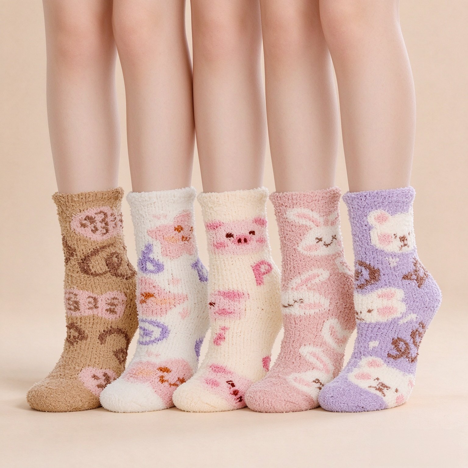 Benefeet Sox Women Fuzzy Socks Funny Cute Cozy Plush Slipper Socks Gift Box