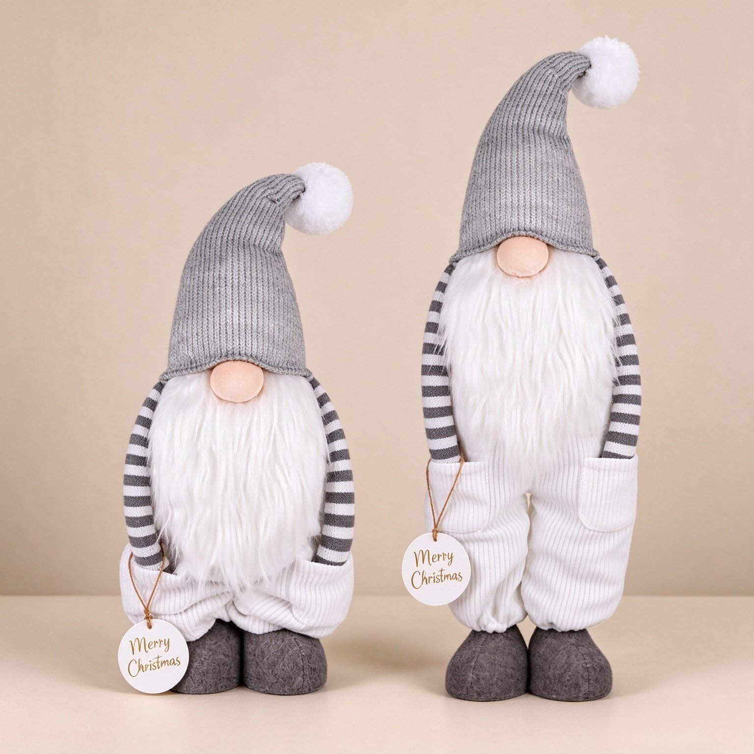 Christmas Gnome Decorations Retractable Plush Gnome with Adjustable Legs