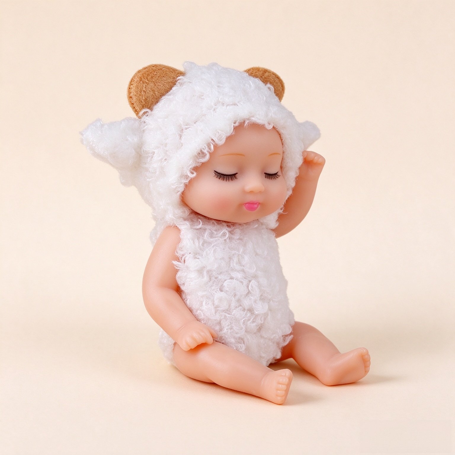 4 Pcs Mini 4 Inch Animal Clothes for Pretend Play Birthday Gift, Collection（Dolls F）