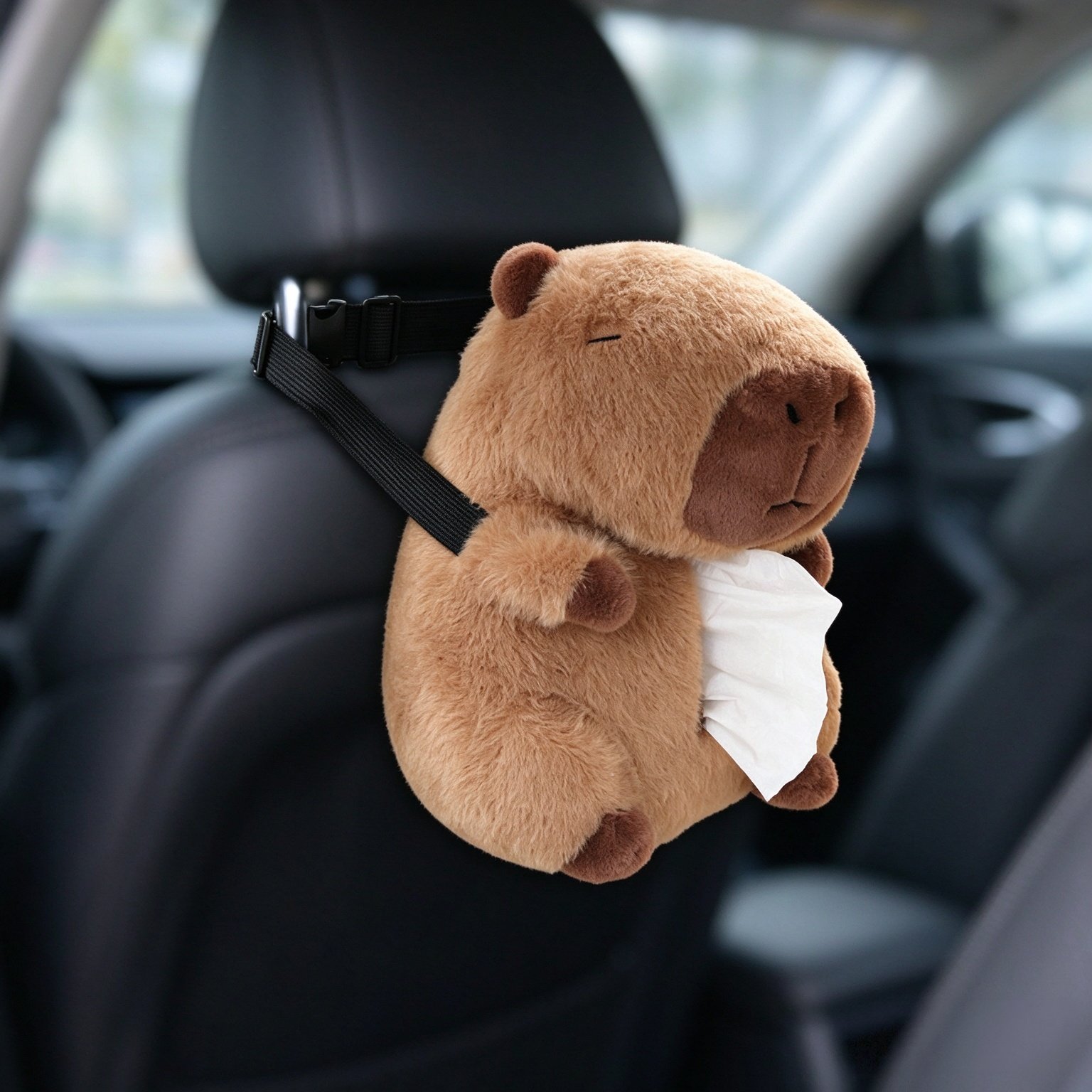 Capybara Paper Holder - Capybara Themed Car Tissue Box Paper Holder, Plush Tissue Holder, Portable Capybara Cartoon Holder Decor Napkin Holder for, Truck